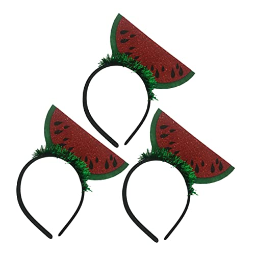 MUSISALY 3 Stück Haarschmuck Partyzubehör Haarreifen Wassermelonen Design Stirnbänder Kopfschmuck von MUSISALY
