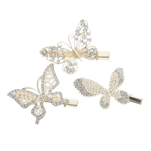 MUSISALY 3stücke Schmetterlings-haarspangen Mit Strasssteinen Süße Haar-accessoires Kleine Haarnadeln Für Mädchen Und Frauen Vielseitig Einsetzbar Für Verschiedene Anlässe von MUSISALY