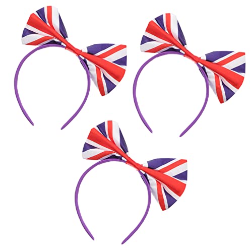 MUSISALY 3stücke Haarreifen Mit Schleife Und Uk Flagge Muster Elastische Kopfschmuck Stirnbänder Für Party Favors Vielseitig Einsetzbar Für Weihnachten Karneval Und Mehr von MUSISALY