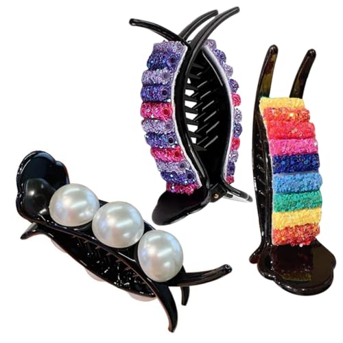MUSISALY 3stücke Teiliges Haarspangen Für Damen Rutschfeste Haarklammern Mit Bunten Akzenten Für Alltag Reisen Und Besondere Anlässe Hochwertige Haaraccessoires Für Stilvolle Frisuren von MUSISALY