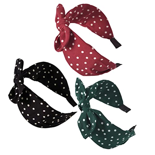 MUSISALY 3stücke Breites Haarband Mit Schleife Stoff-stirnband Für Damen Breitkrempiges Haarband in Grün Rot Und Marineblau Modischer Haarreif Stirnband Für Frauen Und Mädchen von MUSISALY