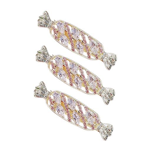 MUSISALY 3stücke Candy Haarnadeln Strass Entenschnabel Clips Mädchen Kopfschmuck Mode Frisur Accessoire Für Party Hochzeit Karneval von MUSISALY
