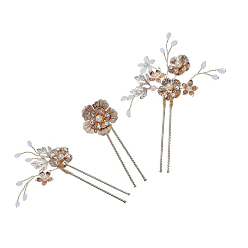 MUSISALY 3 Stücke Haarnadeln Braut Vintage Haarnadel Hochzeit Braut Kopfschmuck Elegante Haar Schmuck von MUSISALY