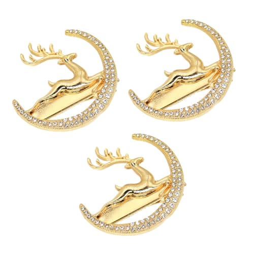 MUSISALY 3stücke Haarspangen Deer Strass Haarnadeln Clip Schmuck Für Frauen Hochzeit Party Geburtstag Weihnachten von MUSISALY