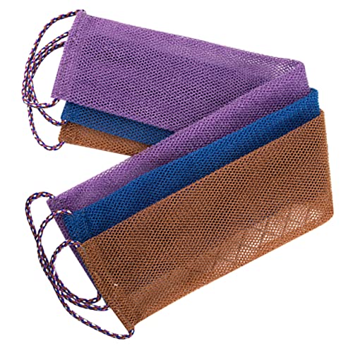MUSISALY Nylon Badetuch Badeball Set Rückenwäscher Peeling Körperwäscher für Dusche Langer Streifen von MUSISALY