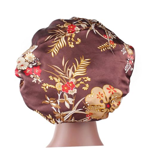 MUSISALY 3stücke Elastische Salonhaube Aus Duschhaube Für Damen Runder Hut Mit Breiter Krempe Geeignet Zum Duschen Und Schlafen Schwarz Kaffee von MUSISALY