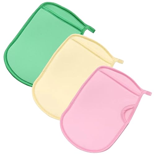 MUSISALY 3er-pack Peeling-handschuhe Fürs Bad Sanfte Rückenschrubber Tiefe Schrubbstruktur Für Die Körperreinigung Der Dusche Von Mädchen von MUSISALY