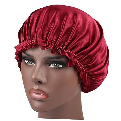 MUSISALY 3stücke Schlafmütze Aus Spitze Für Frauen Haarschutz Bei Chemotherapie Kreative Motorhaube Rot Schwarz Marineblau Zum Schlafen Für Frisuren Schützen von MUSISALY