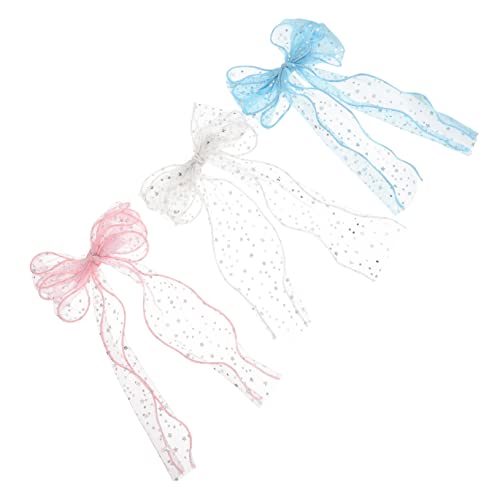 MUSISALY 3stücke Teiliges Haarschleifen Haarspangen Für Mädchen Party Haarschmuck Blau Und Weiß Accessoire Für Geburtstagsfeiern Weihnachten Und Andere Anlässe von MUSISALY