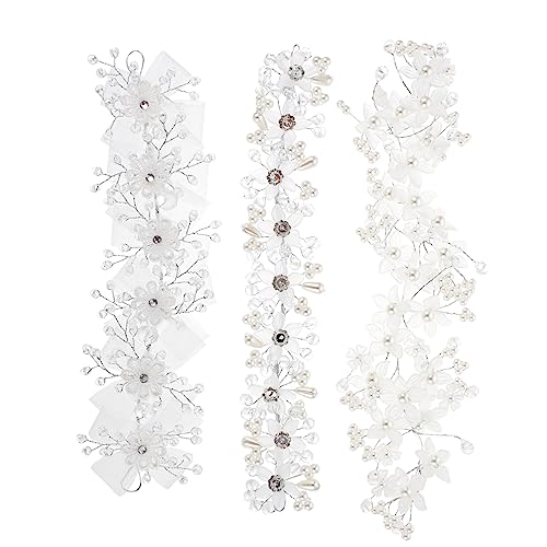MUSISALY 3stücke Blumen Stirnband Perle Haarband Für Kleine Mädchen Hochzeit Kopfbedeckung Robust Und Langlebig Passt Zu Verschiedenen Kleidern Und Anlässen von MUSISALY