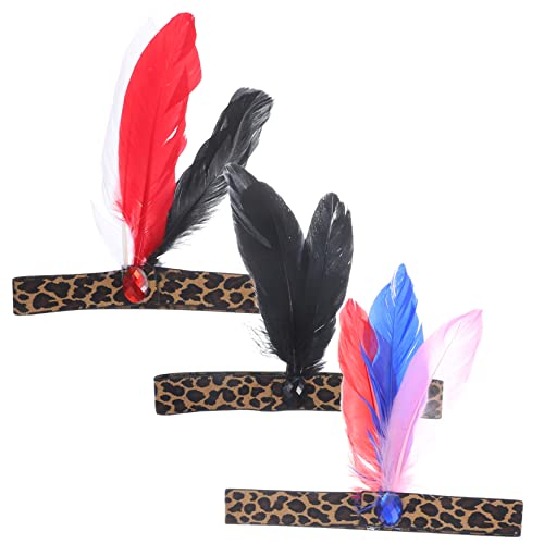 MUSISALY 3St indisches Stirnband Kopfbedeckung Kopftuch Stirnband Kopfschmuck für Kinder indischer kopfschmuck fasching haarreif Flapper-Stirnband Indische Stirnbänder für Männer Stoff von MUSISALY