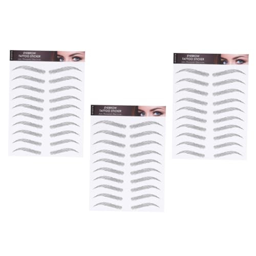 MUSISALY 3blätter Wasserfest Augenbrauen Sticker Aufkleber Kosmetik Für Falsche Augenbrauen Haarähnliche Augenbrauenaufkleber Augenbrauenaufkleber Imitieren Gefälschte Aufkleber von MUSISALY