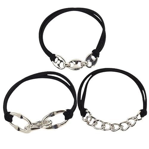 MUSISALY 3stücke Elastische Haargummis Für Frauen Haarbänder Für Mädchen Pferdeschwanzhalter Haarzubehör Für Handgelenk von MUSISALY