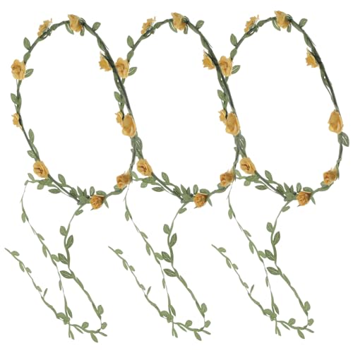 MUSISALY Blumen-kopfschmuck Blattkrone Blumen-haarkranz-set Für Frauen Elegantes Braut-blumenmädchen-stirnband MUSISALY Blumen-kopfschmuck Blattkrone Blumen-haarkranz-set Für Frauen Elegantes Braut-blumenmädchen-stirnband von MUSISALY