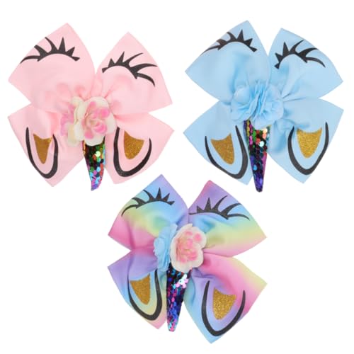 MUSISALY 3er Satz Haarschleifen Für Mädchen Mit Krokodilklemmen Glitzer-pailletten-haarspangen Haarschmuck Für Kinder Babys Und Kleinkinder von MUSISALY