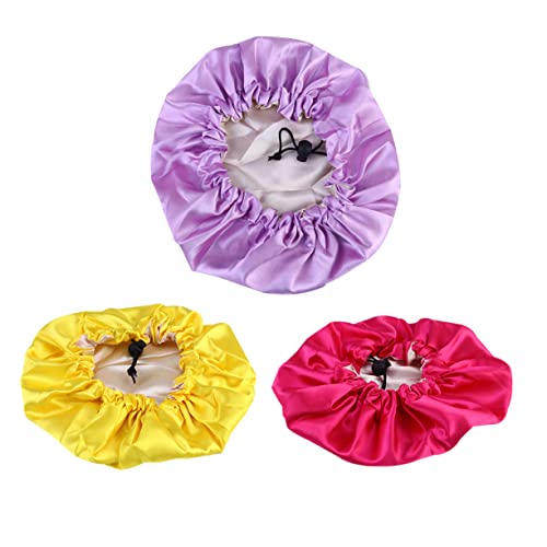 MUSISALY Verstellbare Schlafmutze Für Kinder Elastische Nachtmütze Aus Satin Haarkappe Zum Schlafen Für 2-7 Jahre Alte Kinder von MUSISALY