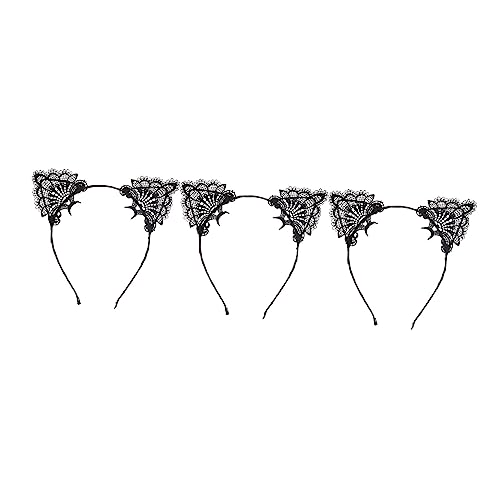 MUSISALY 3stücke Hohl Spitze Katzenohr Design Haarband Stirnband Haar Damen Kopf Schmuck von MUSISALY