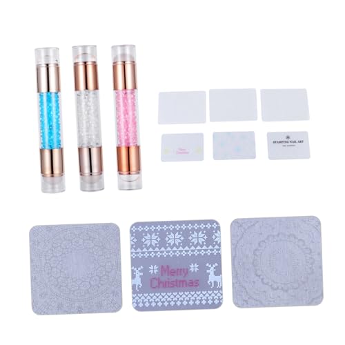 MUSISALY 3stücke Nagelstempel Mit Doppel-ende Manikürestempel Stempel Werkzeug Für Diy Nagelkunst Und Nail Art Design Kompatibel Mit Allen Nägeln Und Stempelplatten von MUSISALY