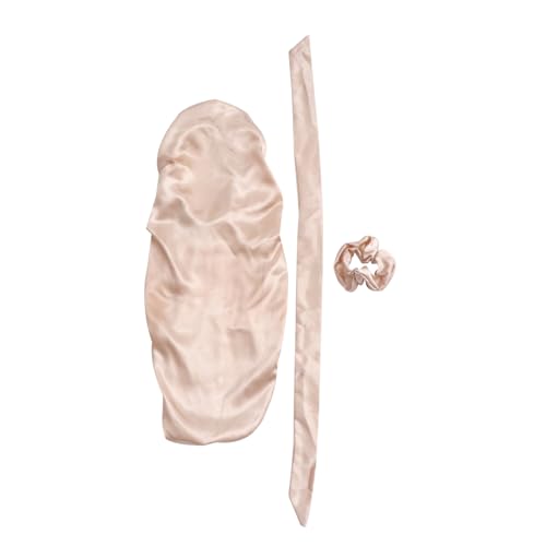 MUSISALY 3stücke Satin Bonnet Schlafkopfbedeckung Mit Elastischem Band Für Nachtschlafen Haube Für Frauen Zum Schlafen Leicht Und Atmungsaktiv von MUSISALY