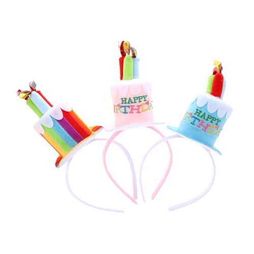 MUSISALY 3stücke Teiliges Junge Mädchen Haarschmuck Mit Kerzen-design Für Geburtstagsfeiern Lustige Haarreifen Zur Dekoration Für Kinderfeste Und Fotomotive von MUSISALY