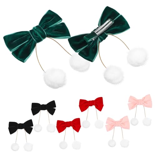 MUSISALY 4er-pack Samt-haarschleifen Schleifen Für Mädchen Clips Weihnachts-haar-accessoires Mehrere von MUSISALY