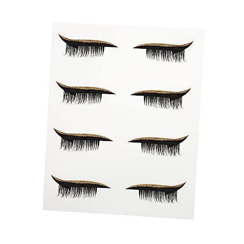 MUSISALY 4paare Eyeliner-aufkleber Wasserfest Selbstklebend Shiny Lash Decals Für Augenlid Make-up-tools Anwendung Einfach von MUSISALY