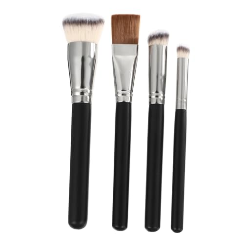 MUSISALY 4stücke Teiliges Makeup-pinsel Foundation Und Concealer Hochwertige Pflegeleichte Kosmetikpinsel Für Frauen Für Anfänger Und Profis Elegantem Schwarz von MUSISALY