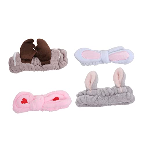 MUSISALY 4stücke Gesicht Waschen Haar Band Make up Spa Stirnband Elastisch Baden Dusche Headwrap Hautverträglich von MUSISALY