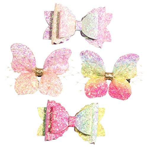 MUSISALY 4stücke Schmetterlings-haarspangen Mit Schleifen Junge Mädchen-haar-accessoires Haarnadeln Für Mädchen Geeignet Für Geburtstage Und Partys Aus Hochwertigen Materialien von MUSISALY