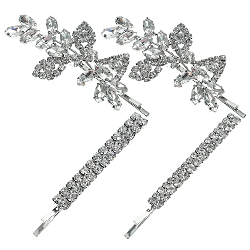 MUSISALY 4 Stück Strass-haarspangen Für Damen Brautschmuck Hochzeitshaarnadeln Robuste Verarbeitung Langlebiges Design Für Verschiedene Anlässe von MUSISALY