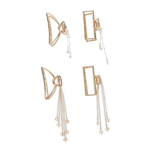 MUSISALY 4stücke Krallenclips Haarklammer Mit Quasten Haarklammern Damen Haar Accessoire Für Party Feier Kopfschmuck von MUSISALY