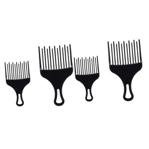 MUSISALY 4 Stück Kamm Friseur-Styling-Tool Friseur kämmt Männer Perückengeflecht entwirren Haarbürste für Männer Haarstyling-Werkzeuge wide tooth comb combs Blutzirkulation Black von MUSISALY