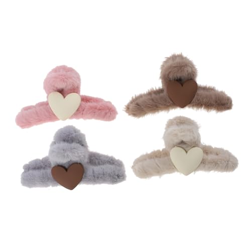 MUSISALY 4stücke Mädchen Plüsch Haarspangen Kreative Haarklammern Haarbindeklammern Mode Kopfschmuck Mädchen Kopfbedeckung Zubehör von MUSISALY