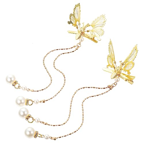 MUSISALY 4er Satz Quasten-haarspangen Mit Schmetterlingen Haar-accessoires Chinesische Haarspangen Für Damen von MUSISALY