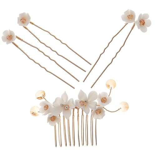 MUSISALY Blumen-haargabel-set Braut-haarstab U-form Damen-haar-accessoires Für Hochzeit Party Bankett Cosplay Weihnachten Neujahr Geburtstag von MUSISALY