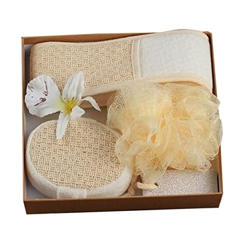 MUSISALY Handtuch-badetuch Badeschwamm-set Körper-sets Natürlicher Luffa Für Glatte Haut von MUSISALY