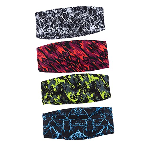 MUSISALY 4stücke Elastische Schweißbänder Für Sport Und Yoga Haar Bands Mit Saugfähigem Material Atmungsaktive Stirnbänder Für Fitness Und Gymnasium von MUSISALY