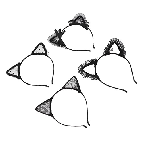 MUSISALY Stirnband Für Damen Spitzenstirnbänder Haarbänder Mit Katzenohren-design Haarschmuck Für Verschiedene Frisuren von MUSISALY