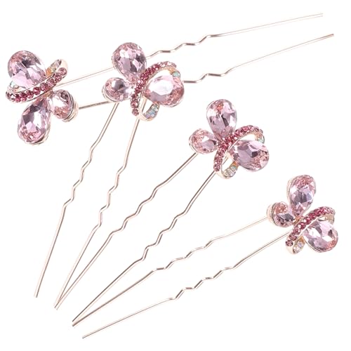 MUSISALY 4stücke Strass Braut Haarnadeln U-förmige Haarstifts Haar Styling Werkzeuge Strasssteinen Für Hochzeit Und Party von MUSISALY