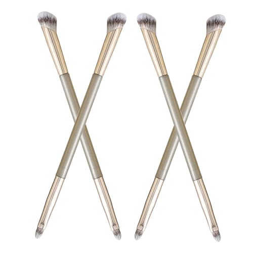 MUSISALY 4 Stück Teiliges Doppelseitiges Make Up Pinsel Weiche Borsten Präzise Concealer und Augenbrauenpinsel für Gesicht Foundation Lidschatten Sanfte Anwendung Geeignet für Frauen und von MUSISALY