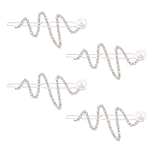 MUSISALY 4stücke Haarspangen Mit Strass Und Clips Für Frauen Wellenförmige Passend Für Hochzeiten Partys Und Feste Haarschmuck Für Verschiedene Anlässe von MUSISALY