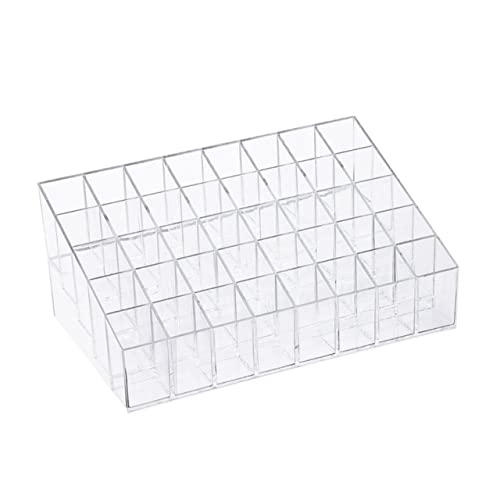 MUSISALY 40-Slot Lippenstiftständer mit Fächern Transparenter Lippenstift Organizer für Kosmetik Langlebiger Lipgloss Halter für Nagellack und Lippenstift von MUSISALY