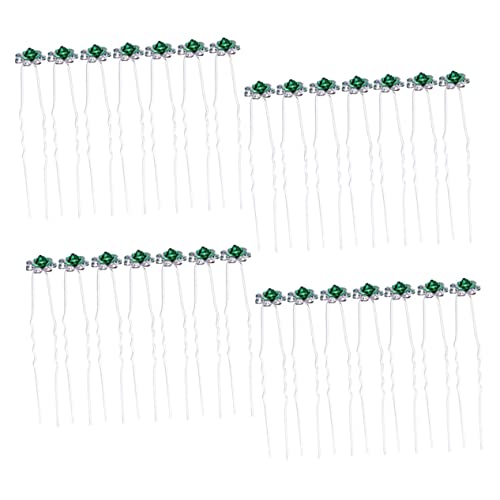 MUSISALY Haarspangen Mit Rosen Und Strasssteinen Für Brautjungfern Haarschmuck Für Frauen Für Formelle Anlässe 40 Stück von MUSISALY