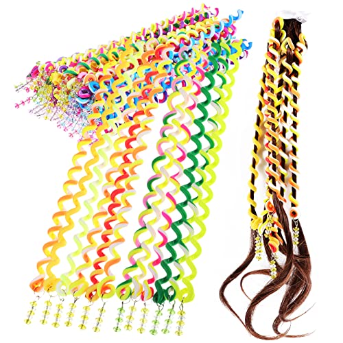 MUSISALY 42 Stück Bunte Haarflechtzubehör Spiral-haarflechtband Für Mädchen Flechtwerkzeug Für Zöpfe von MUSISALY