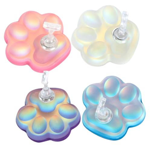 MUSISALY 4sätze Nagelständer Zum Aufdrücken Nageldisplay Organizer Katzenkrallen-design Aus Harz Für Nailart-übung Tragbar Für Privaten Und Professionellen Gebrauch von MUSISALY