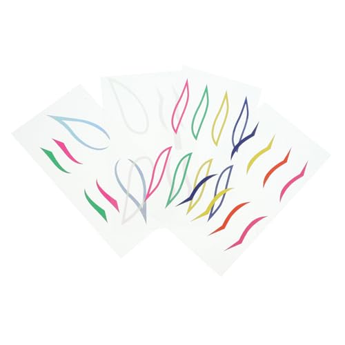 MUSISALY 4 Sets Wasserdichte Farbe Eyeliner Aufkleber Party Nacht Tragbare Make-up-tool von MUSISALY