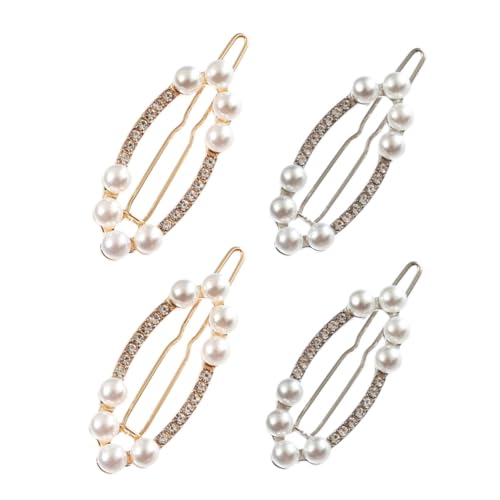 MUSISALY 4stücke Perlen Haarspange Haarnadeln Haarspangen Für Damen Hochzeit Prom Frisuren Ornament Zubehör Für Glattes Lockiges Haar von MUSISALY