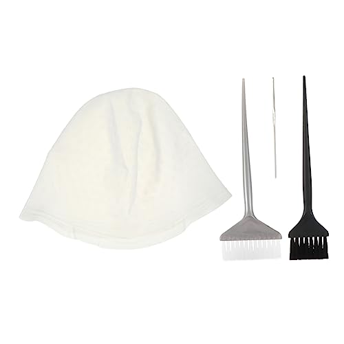 MUSISALY 4stücke Teiliges Silikon Haarfärbe-set Mit Wiederverwendbarer Strähnenhaube Häkelnadel Und -pinseln Für Diy-haarfärbung Zu Hause Salon Für Präzises Färben Und Highlights von MUSISALY