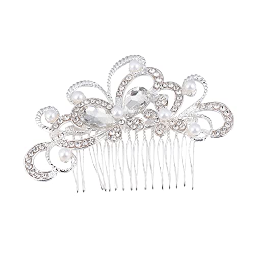 MUSISALY 4stücke Teiliges Strass Haarkämme Mit Perlen Für Hochzeiten Brautschmuck Und Besondere Anlässe Haaraccessoires Für Braut Und Brautjungfern Wunderschönes Design in von MUSISALY