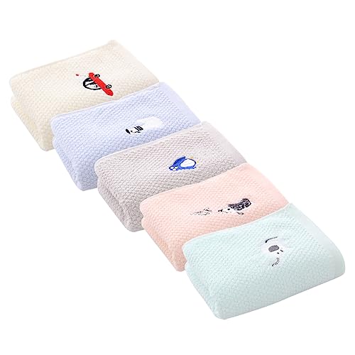 MUSISALY 5er-pack Handtücher Für Jungen Und Mädchen Gesichtswaschtücher Baumwollhandtuch Weich Und Saugfähig Als Für Babyparty von MUSISALY